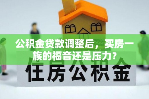 带岭公积金贷款调整后，买房一族的福音还是压力？